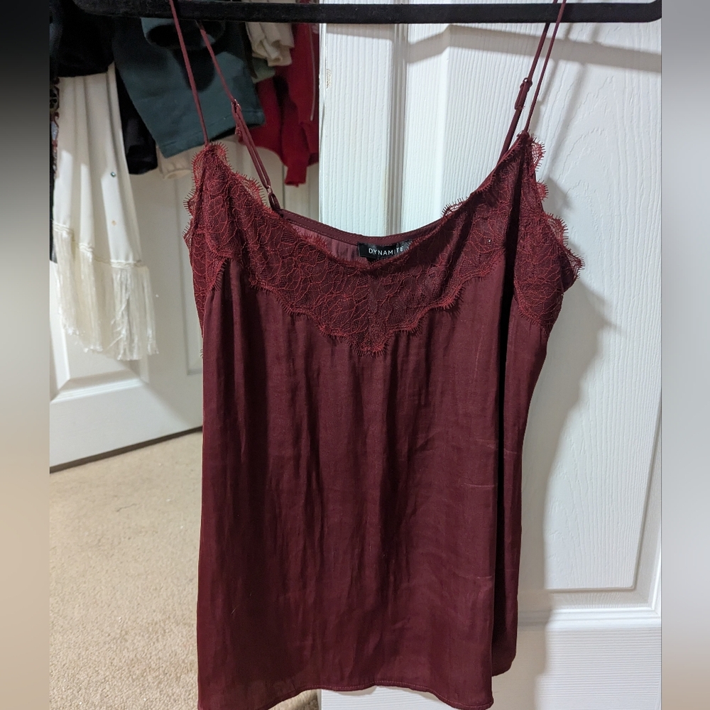 Dynamite red lace cami